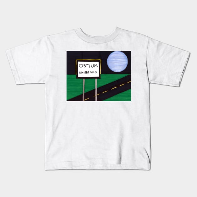 Ostium Black Road Kids T-Shirt by The Ostium Network Merch Store